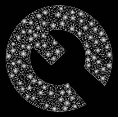 Parlak kafes tel çerçeve anahtarı ile Flash Spotlar