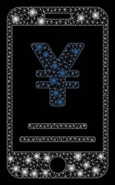 Flare Mesh karkas yen parlama spotları ile mobil ödeme