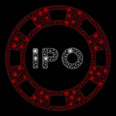 Işık Spotlar ile parlayan mesh ağ Ido jetonu