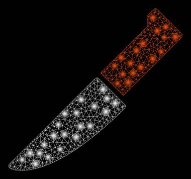 Flaş Spotlar ile parlak Mesh karkas bıçak