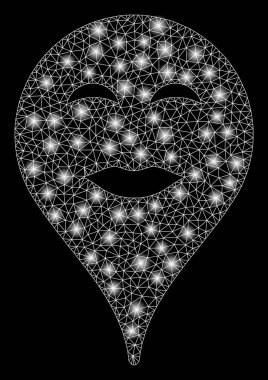 Parlama Spotlar ile parlayan Mesh karkas Lady Pleasure Smiley harita Marker