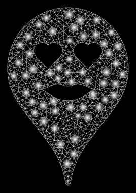 Parlama Mesh 2D Lady Love Smiley harita Marker Flash Spotlar ile