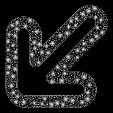 Flare Mesh karkas sol-aşağı ok flare Spotlar ile