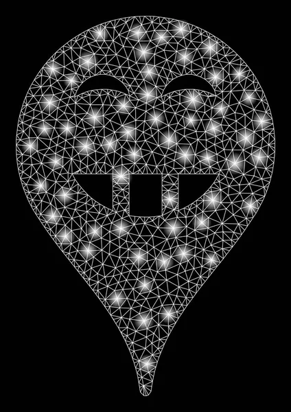 Parlak kafes karkas Laugth Smiley harita Marker Flash Spotlar ile