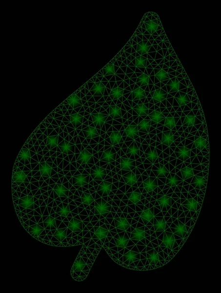 Siatka Flare Mesh liść z plamami Flare — Wektor stockowy