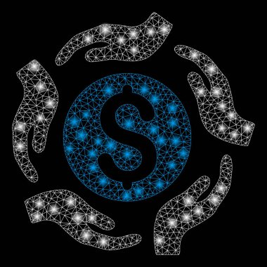 Flare Spotlar ile flare mesh ağ para bakım Hands