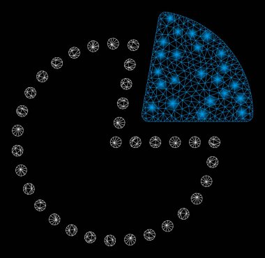 Işık Spotlar ile parlayan Mesh karkas Pie Chart