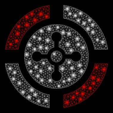 Light Spotlar ile parlak Mesh 2D rulet