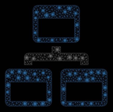 Işık Spotlar ile parlayan Mesh 2D site haritası