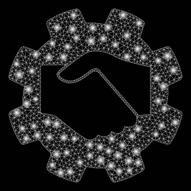 Flare Spotlar ile flare Mesh tel çerçeve akıllı sözleşme el sıkışması