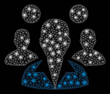 Flare Spotlar ile parlama mesh ağ personeli