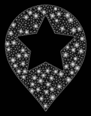 Flare Spotlar ile flare mesh ağ yıldız haritası Marker