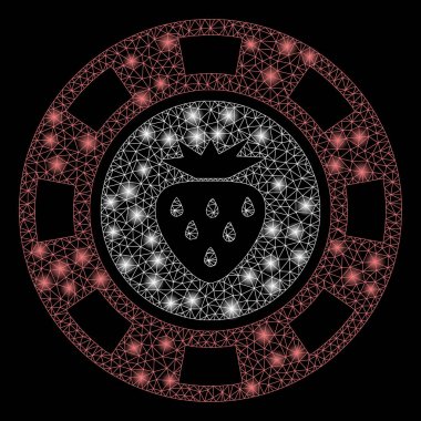 Flare Mesh 2D çilek Casino Chip parlama Spotlar ile