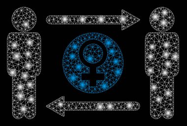 Flare Mesh 2D Swingers değişim kadın flare Spotlar ile