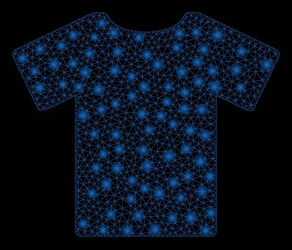 Camiseta de red de malla llamarada con manchas de flash — Vector de stock