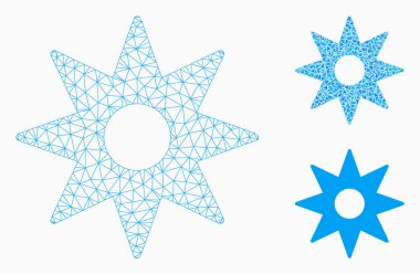 Navigator Star vector Mesh 2D model ve üçgen mozaik simge