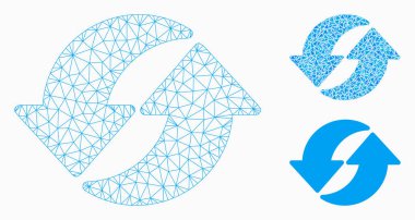 Güncelleme vektör Mesh 2D model ve üçgen mozaik simge