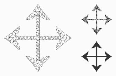 Vektör Mesh 2D model ve üçgen mozaik simge taşı