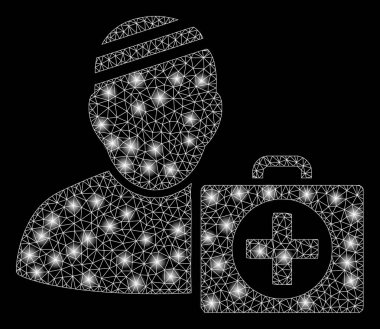 Flare Spotlar ile flare mesh ağ hasta Ilk yardım Case