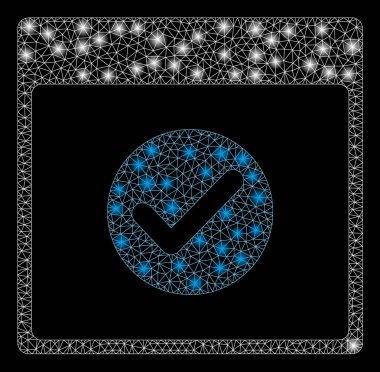 Parlak kafes tel çerçeve ok takvim gün flare Spotlar ile