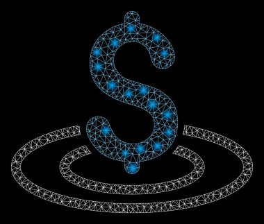 Flash Spotlar ile parlak Mesh 2D para alanı