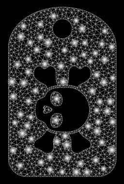 Flare Spotlar ile flare Mesh tel çerçeve morga Işareti