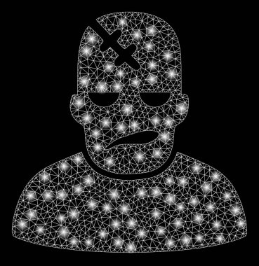 Flare Spotlar ile flare Mesh tel çerçeve Nöroloji hasta