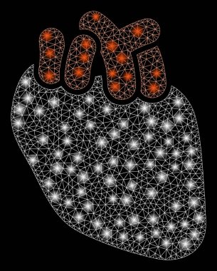 Flare kafes karkas kalp organ flare Spotlar ile