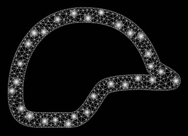 Flare Spotlar ile parlayan mesh ağ motosiklet kask