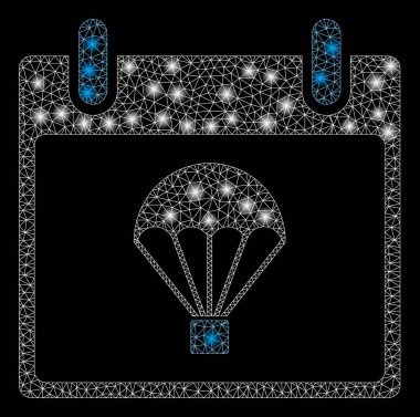 Flare Spotlar ile flare Mesh tel çerçeve paraşüt takvim günü