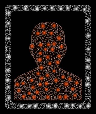 Flare Spotlar ile flare Mesh karkas hasta portre