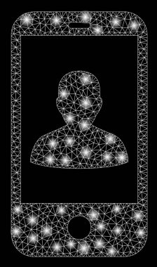 Parlama kafes tel çerçeve mobil profil Flash Spotlar ile