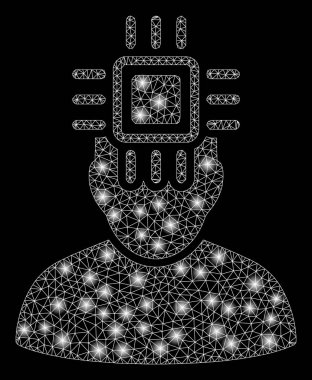 Parlama Spotlar ile parlayan Mesh 2D Neuro arayüzü