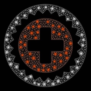 Flare Spotlar ile flare mesh ağ tıbbi damga