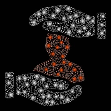 Flare Spotlar ile flare Mesh tel çerçeve hasta sigortası