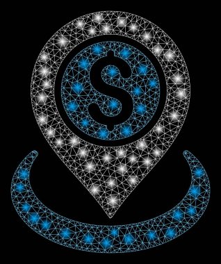 Işık Spotlar ile parlayan Mesh 2D para konumu