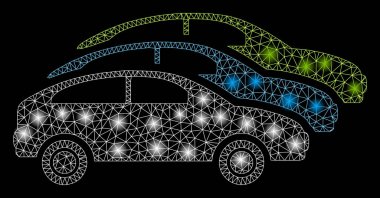 Flare Spotlar ile flare Mesh karkas trafik arabaları