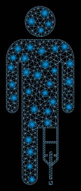 Flare Spotlar ile flare mesh ağ hasta adam