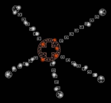 Flare Mesh karkas flare Spotlar ile tıbbi Ilişkiler