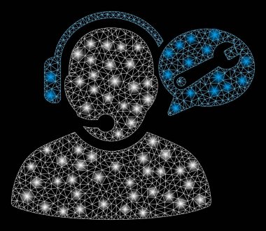 Flare Spotlar ile parlayan mesh ağ operatörü servis mesajı