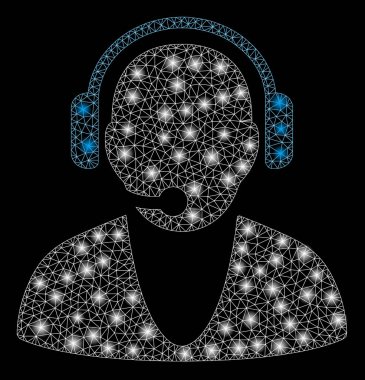 Flare Spotlar ile flare Mesh tel çerçeve operatörü