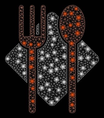 Işık spotları ile parlayan Mesh 2D beslenme