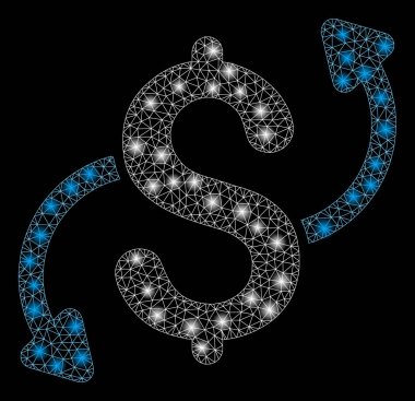 Işık Spotlar ile flare mesh ağ para transferi