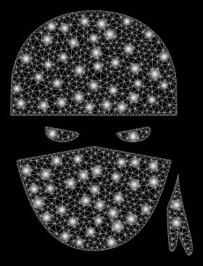 Parlama kafes 2D Ninja Head Flash Spotlar ile