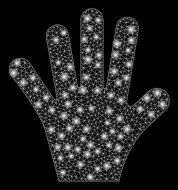 Flare Spotlar ile flare mesh ağ palmiye parmakları