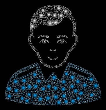 Flaş Spotlar ile parlak Mesh karkas memuru