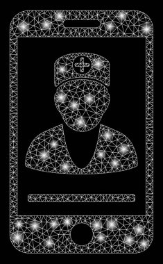 Flash Spotlar ile parlak Mesh karkas mobil doktor