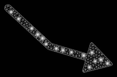 Hafif Spotlar ile parlak kafes tel çerçeve negatif Trend ok