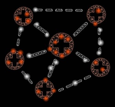 Flare kafes karkas tıbbi ağ yapısı flare Spotlar ile