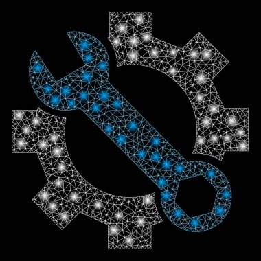 Flare Spotlar ile flare Mesh tel çerçeve servis araçları